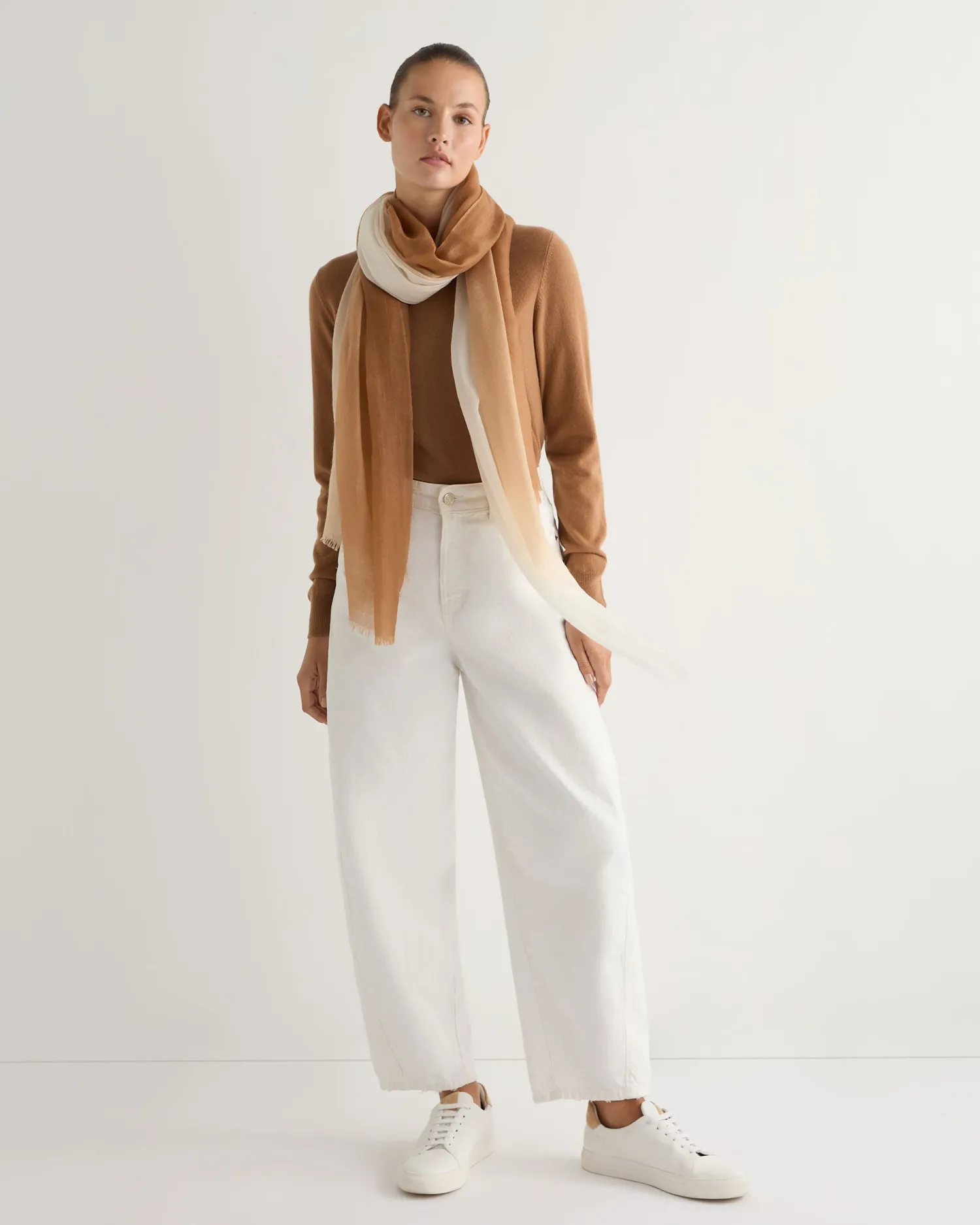 Women N.Peal Cashmere Scarves | Brooklyn*Women's Dip Dye Cashmere Scarf