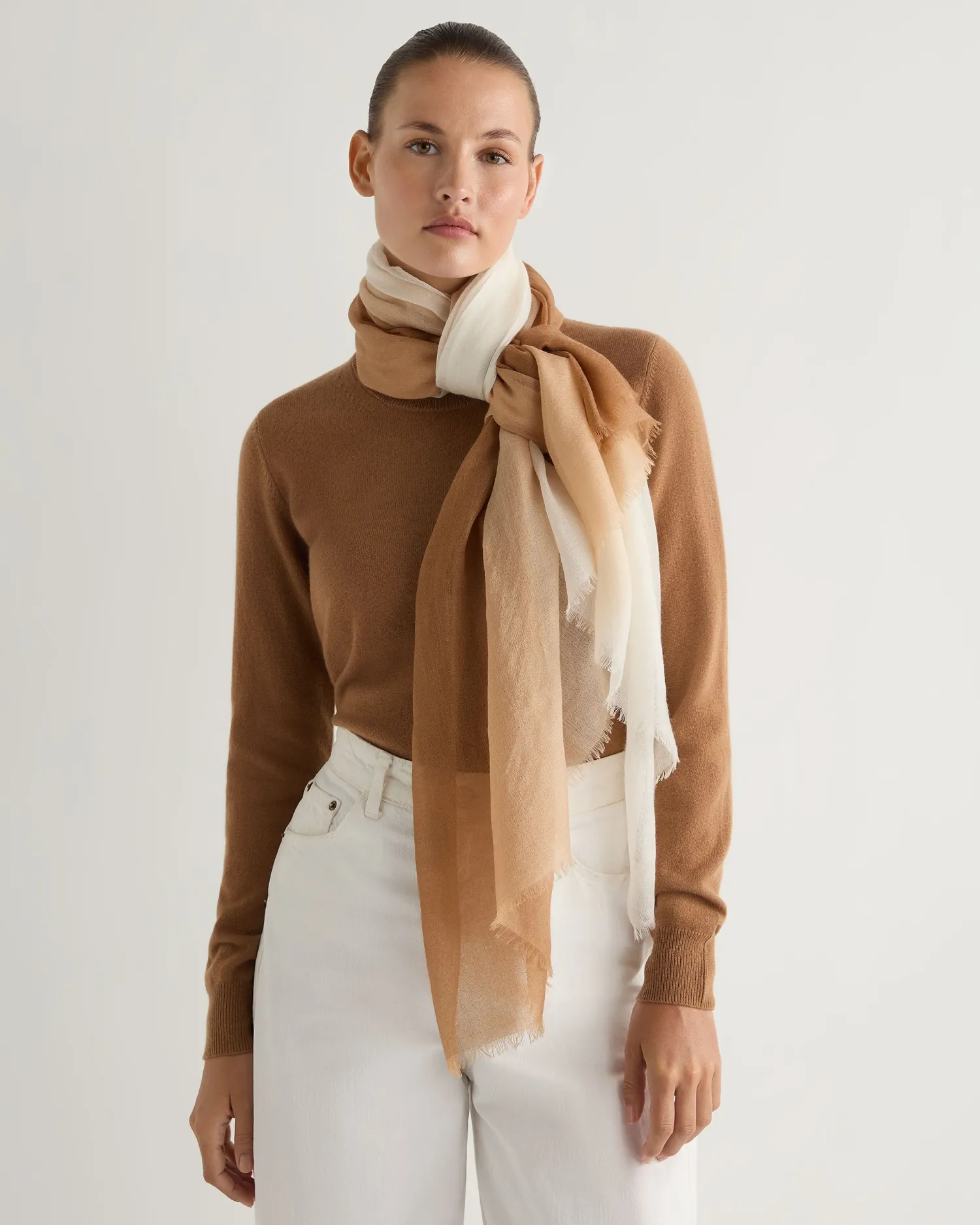 Women N.Peal Cashmere Scarves | Brooklyn*Women's Dip Dye Cashmere Scarf