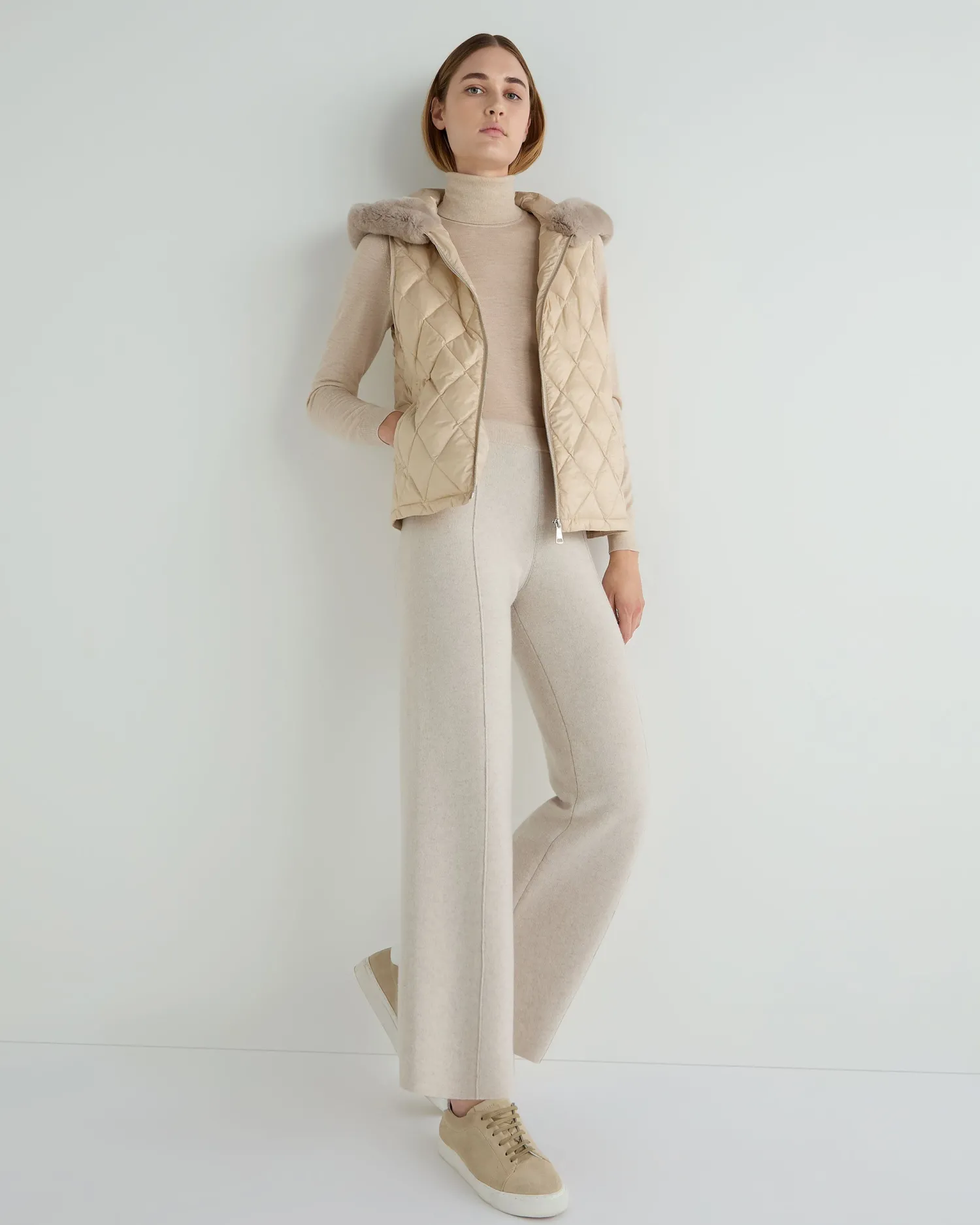 Women N.Peal White | Natural*Women's Double Face Pants