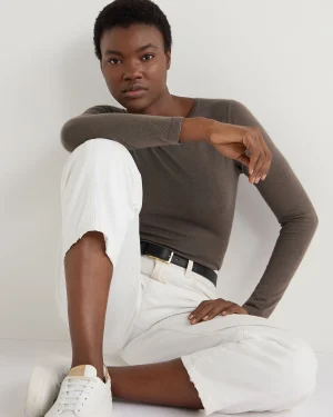 Women N.Peal Natural | Brown*Women's Eden Superfine Cashmere Round Neck Top