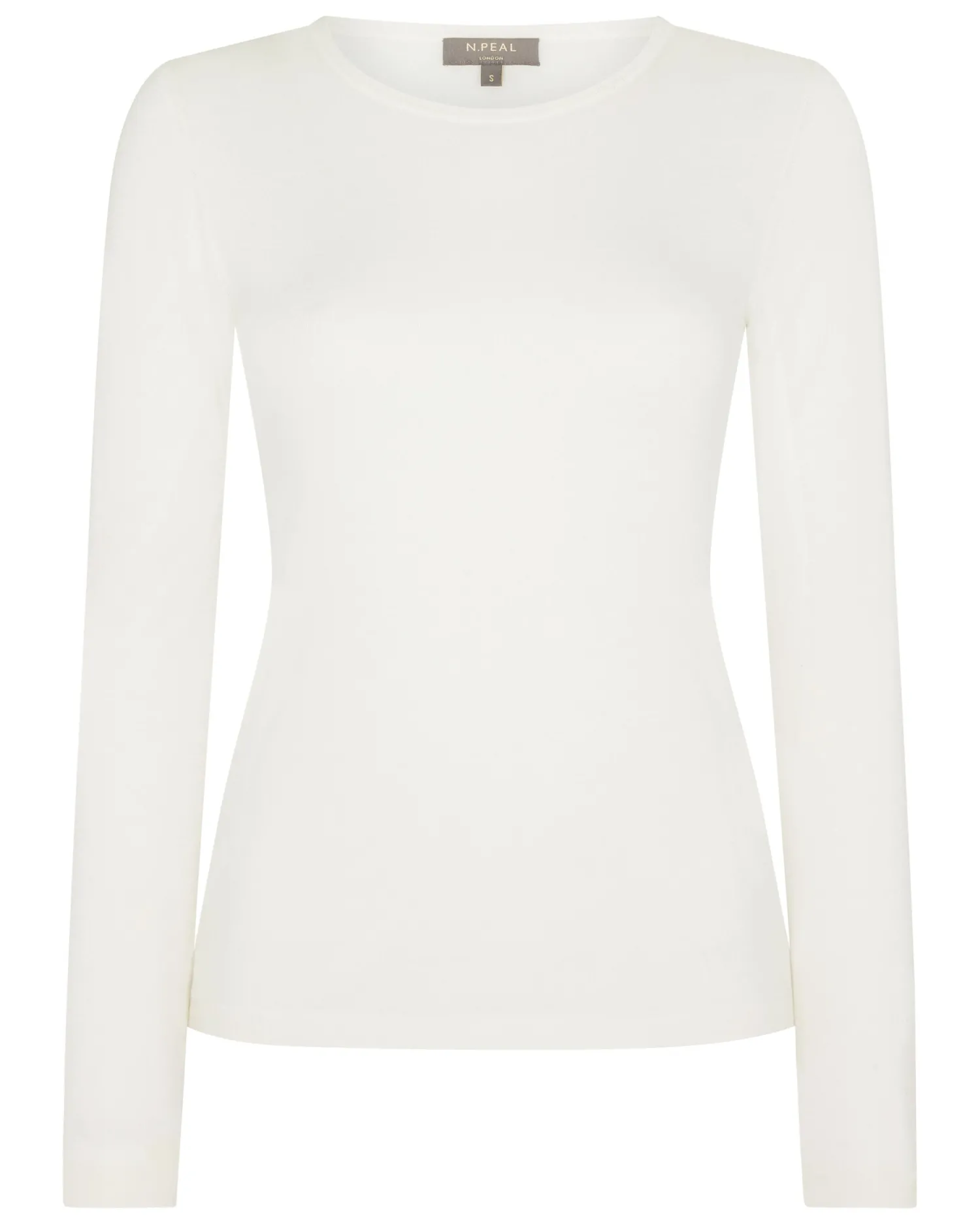 Women N.Peal White | Superfine Cashmere*Women's Eden Superfine Cashmere Round Neck Top