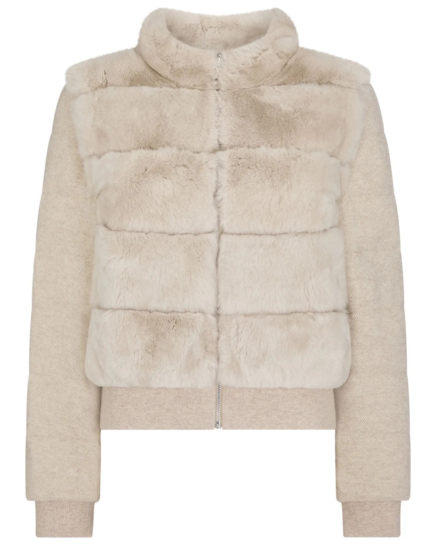 Women N.Peal White | Natural*Women's Eva Birdseye Fur Jacket
