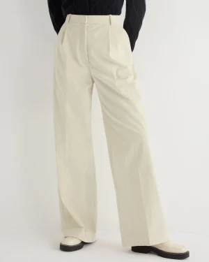 Women N.Peal White | Natural*Women's Florence Cord Wide Leg Pant