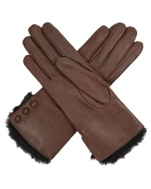 Women N.Peal Fur Trim Accessories | Gloves*Women's Fur Lined Leather Gloves