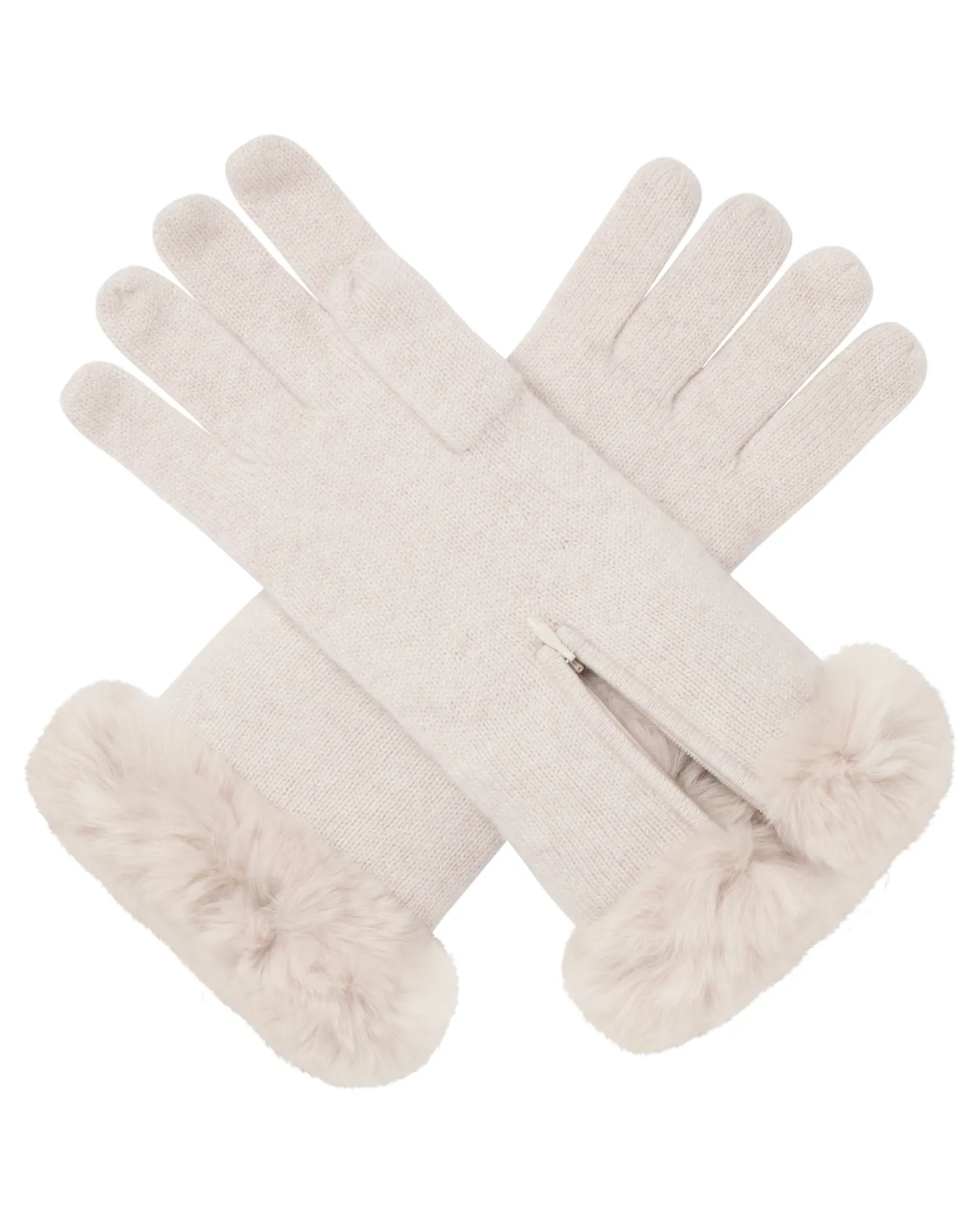 Women N.Peal Fur Trim Accessories | Gloves*Women's Fur Trim Cashmere Gloves