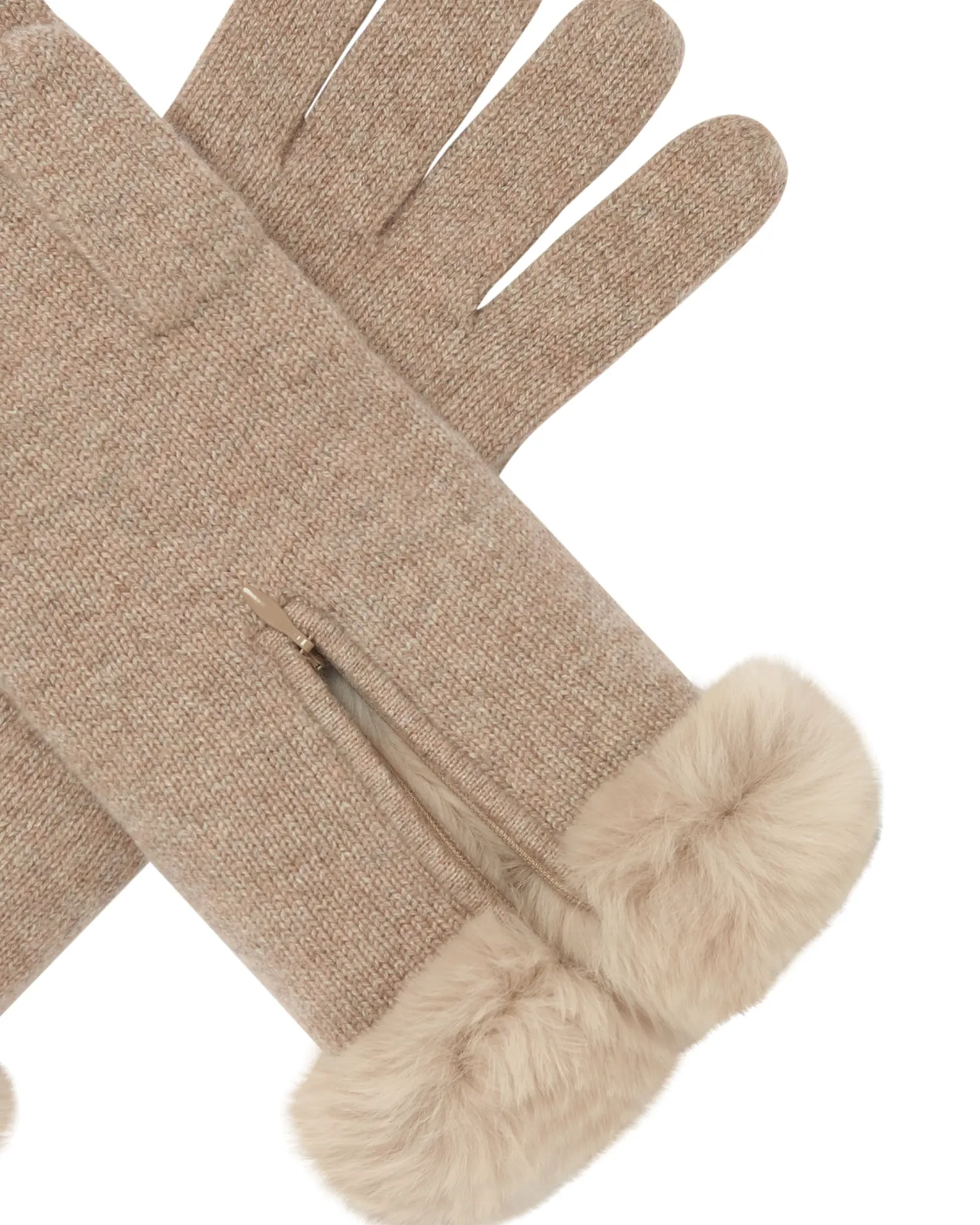 Women N.Peal Fur Trim Accessories | Gloves*Women's Fur Trim Cashmere Gloves