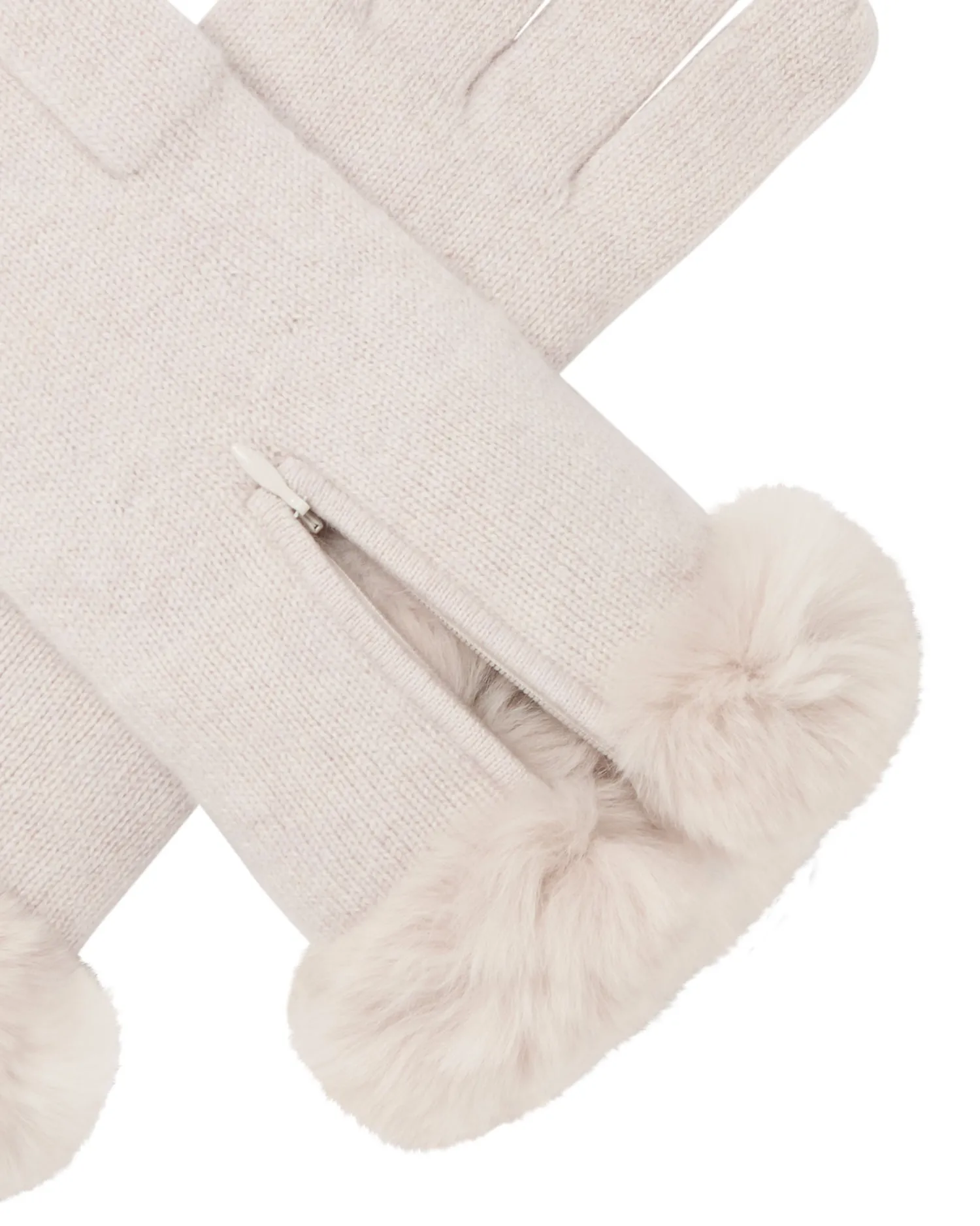 Women N.Peal Fur Trim Accessories | Gloves*Women's Fur Trim Cashmere Gloves