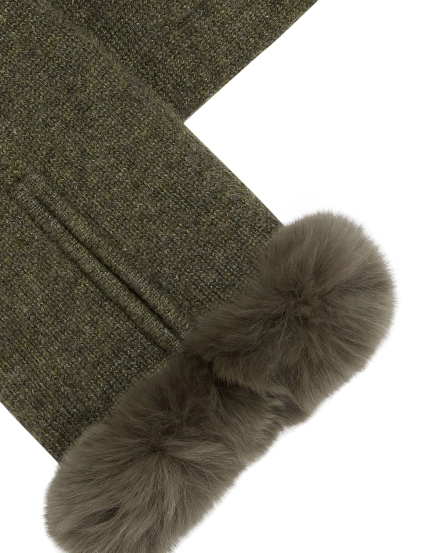 Women N.Peal Fur Trim Accessories | Gloves*Women's Fur Trim Cashmere Gloves