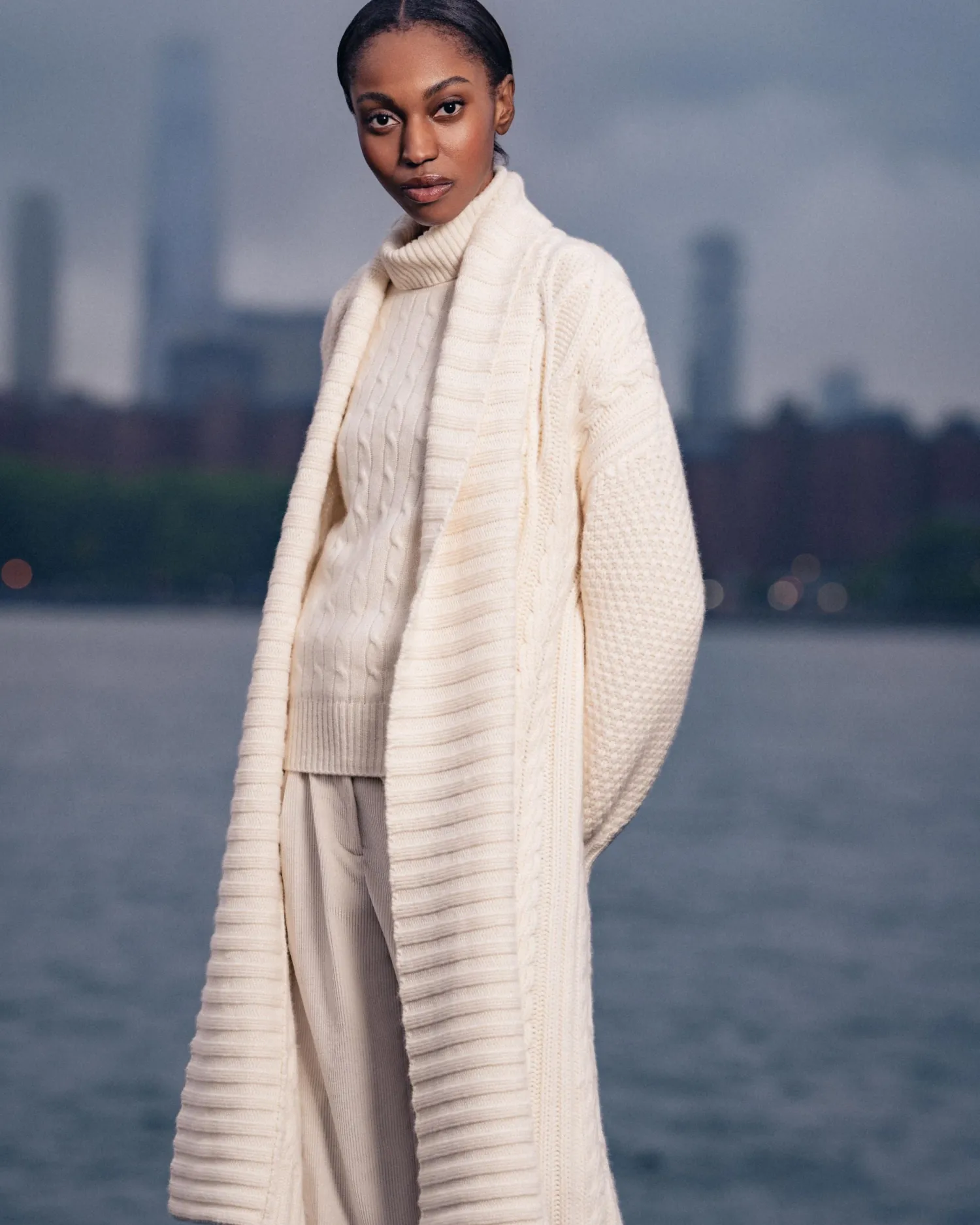 Women N.Peal White | Natural*Women's Hero Concept Cashmere Cardigan