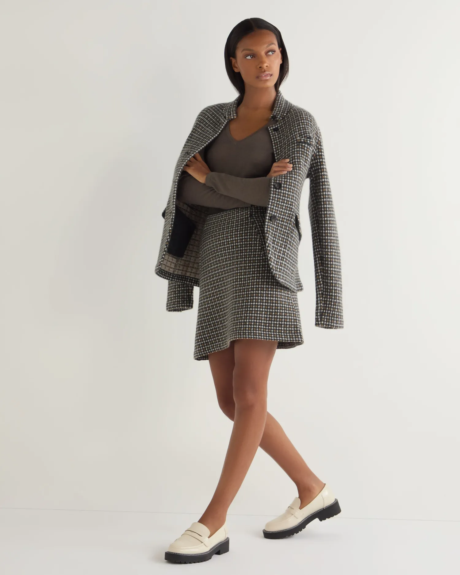 Women N.Peal Natural | Brown*Women's Imogen Superfine Cashmere V Neck Sweater