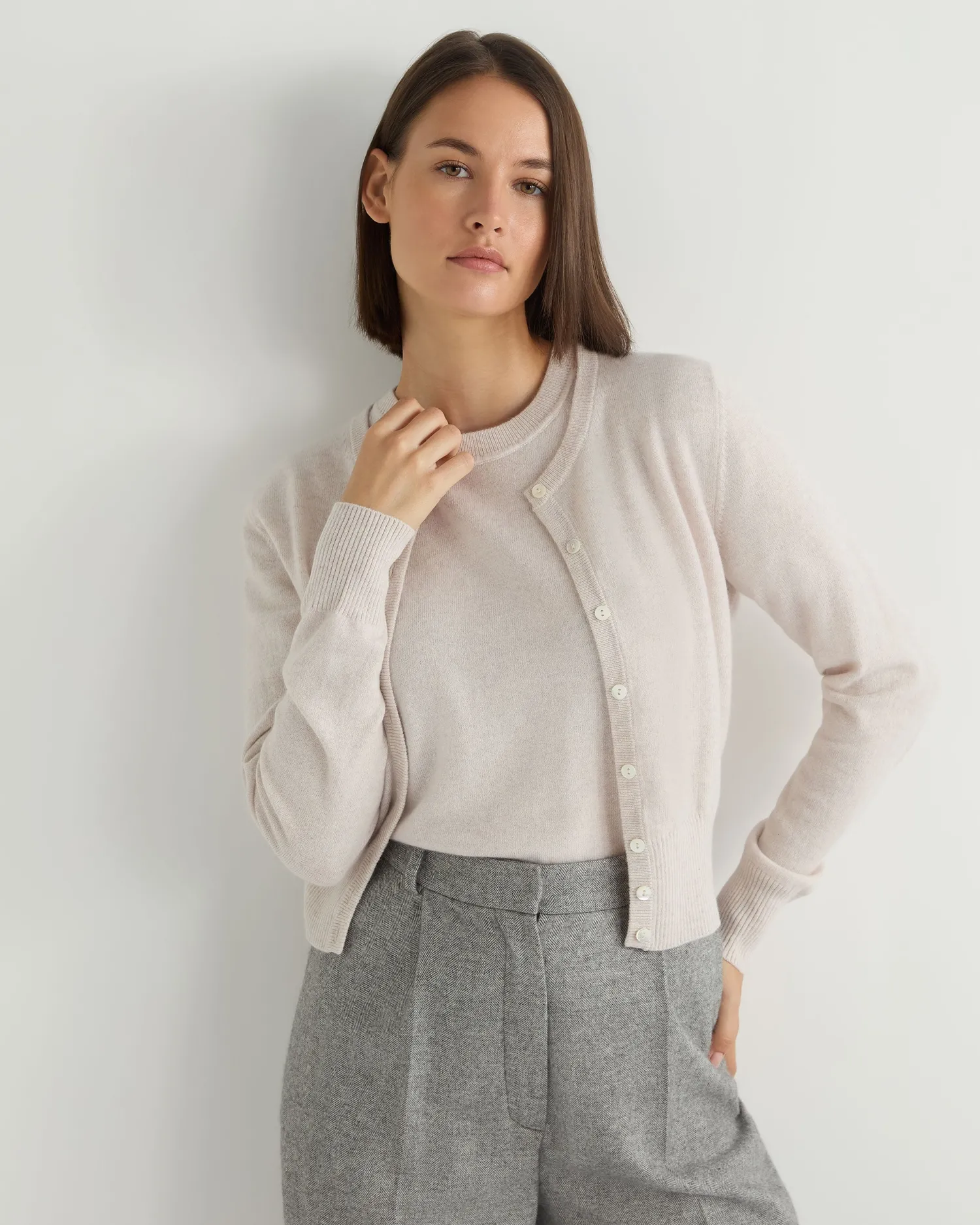 Women N.Peal White | Natural*Women's Ivy Cropped Cashmere Cardigan