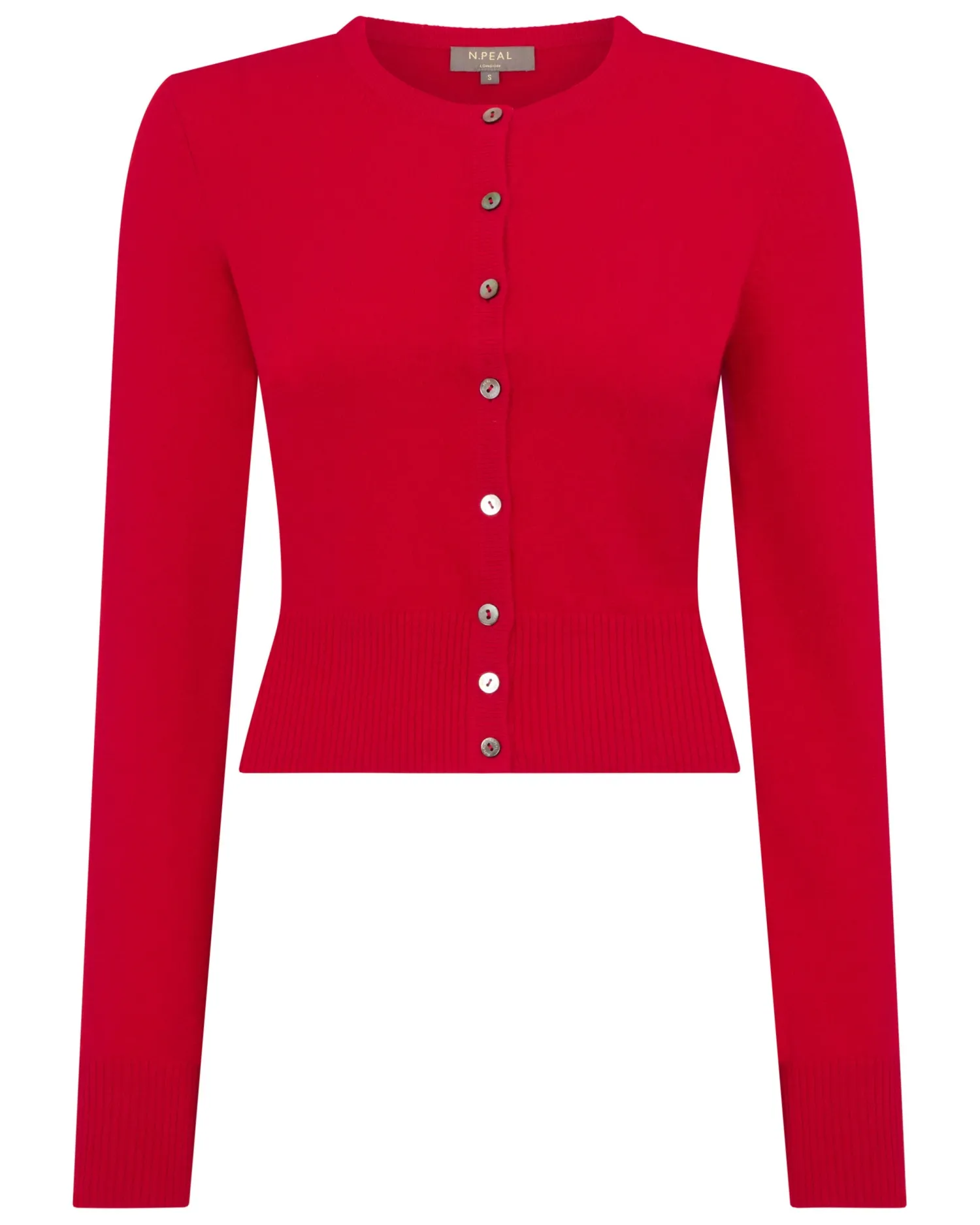 Women N.Peal Red | Classic Cashmere*Women's Ivy Cropped Cashmere Cardigan