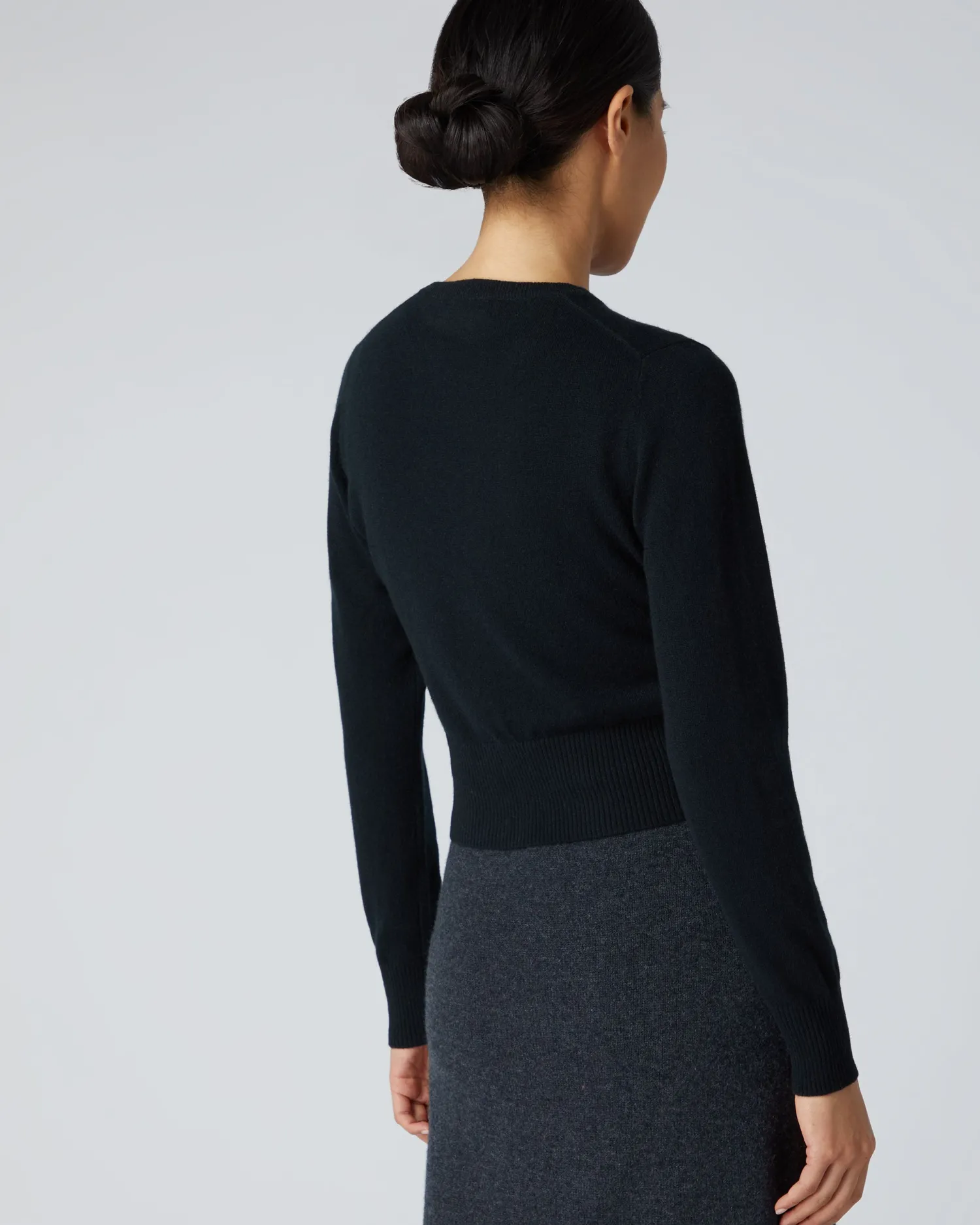Women N.Peal Black | Classic Cashmere*Women's Ivy Cropped Cashmere Cardigan