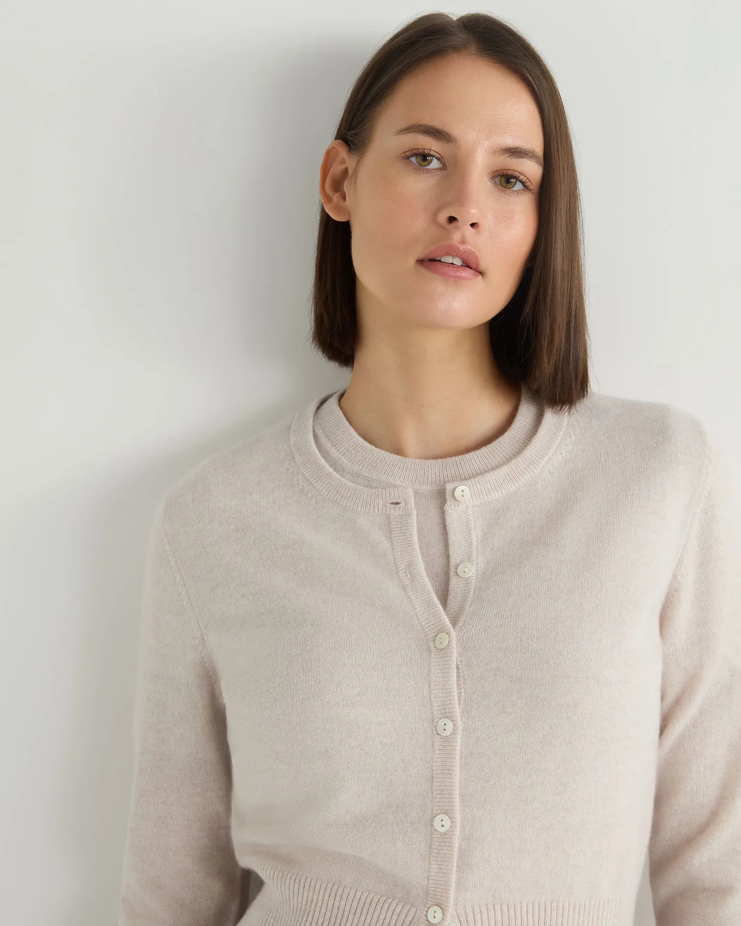 Women N.Peal White | Natural*Women's Ivy Cropped Cashmere Cardigan