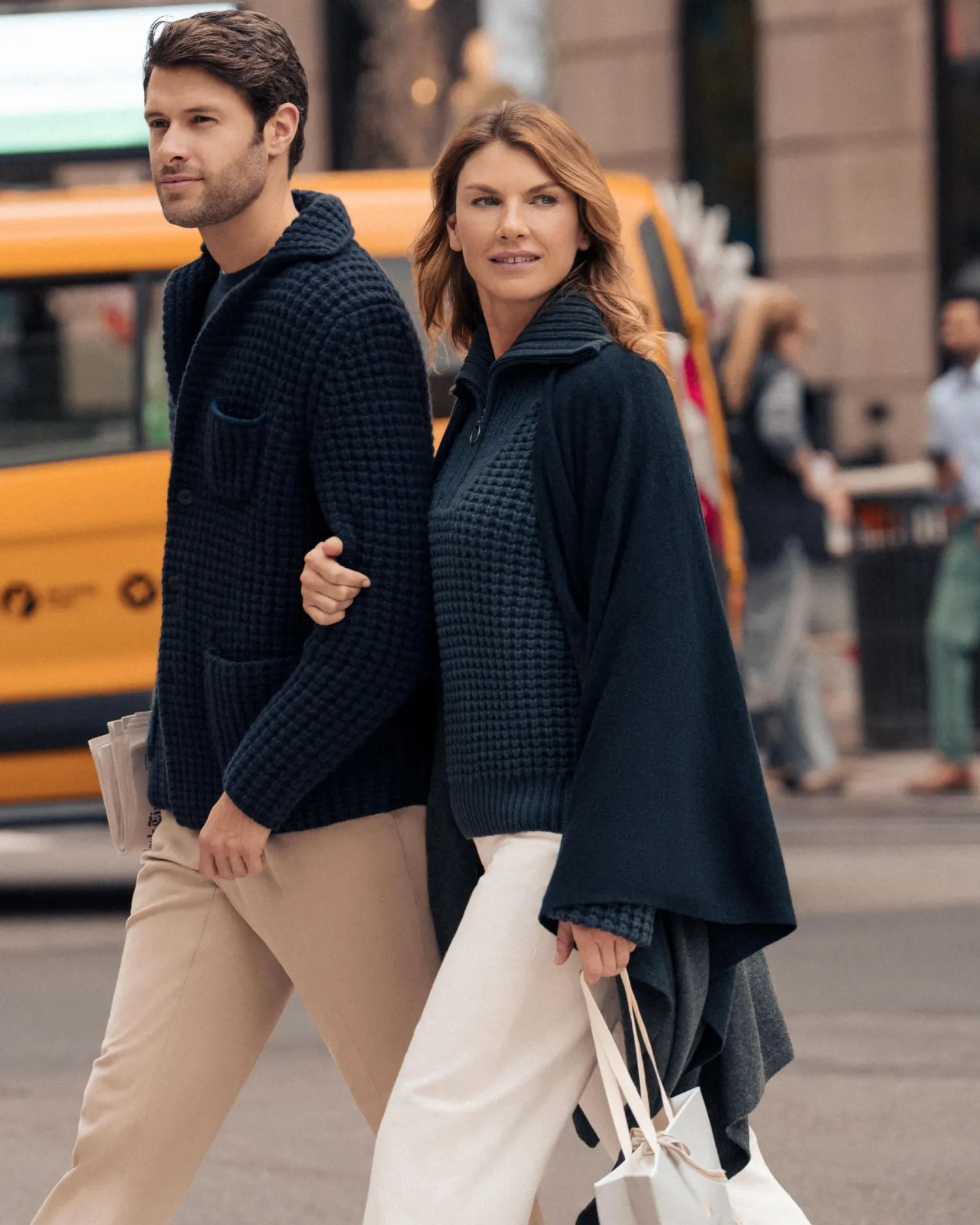 Women N.Peal Navy | Blue*Women's Lily Ombre Cashmere Cape