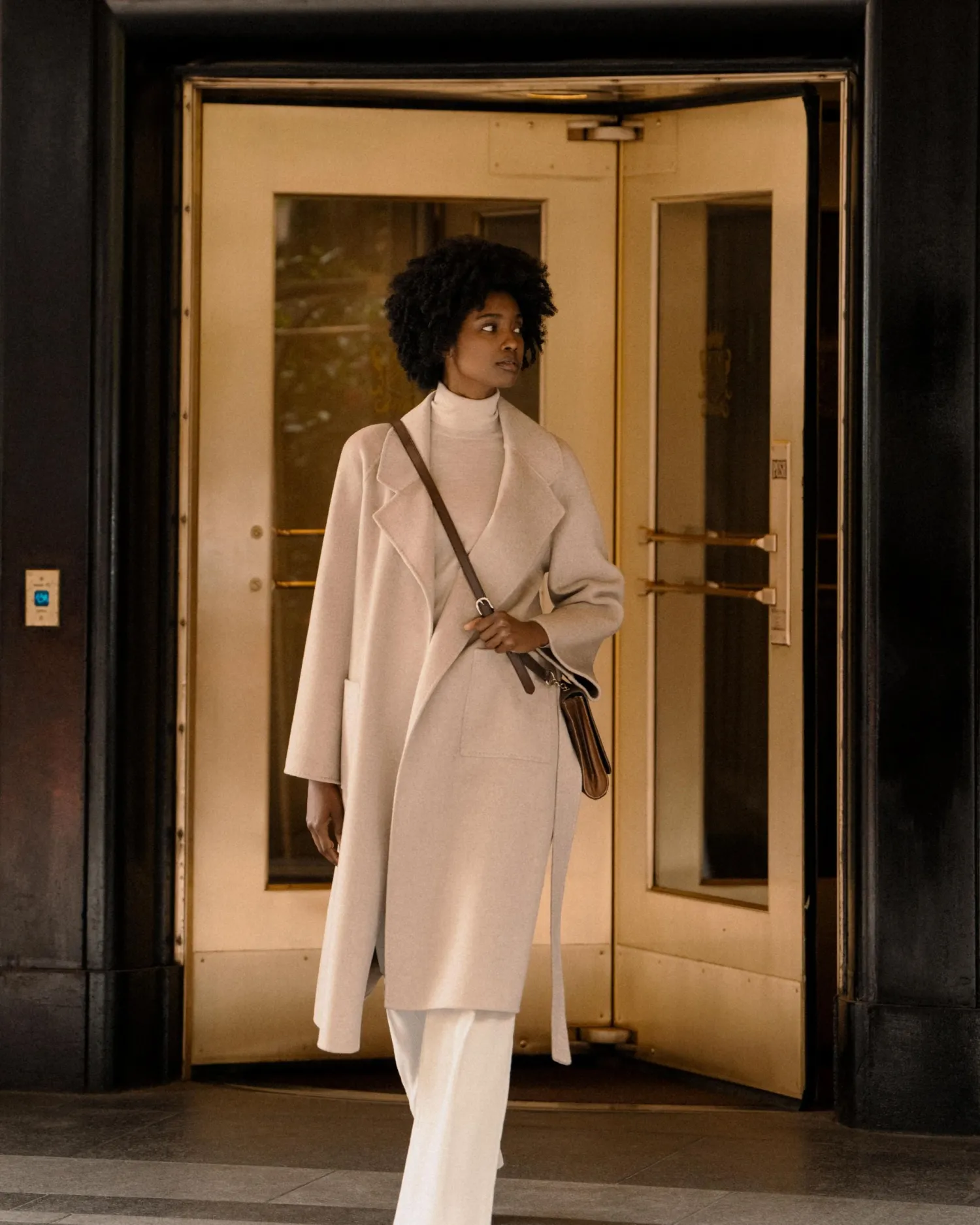 Women N.Peal White | Natural*Women's Longline Woven Coat