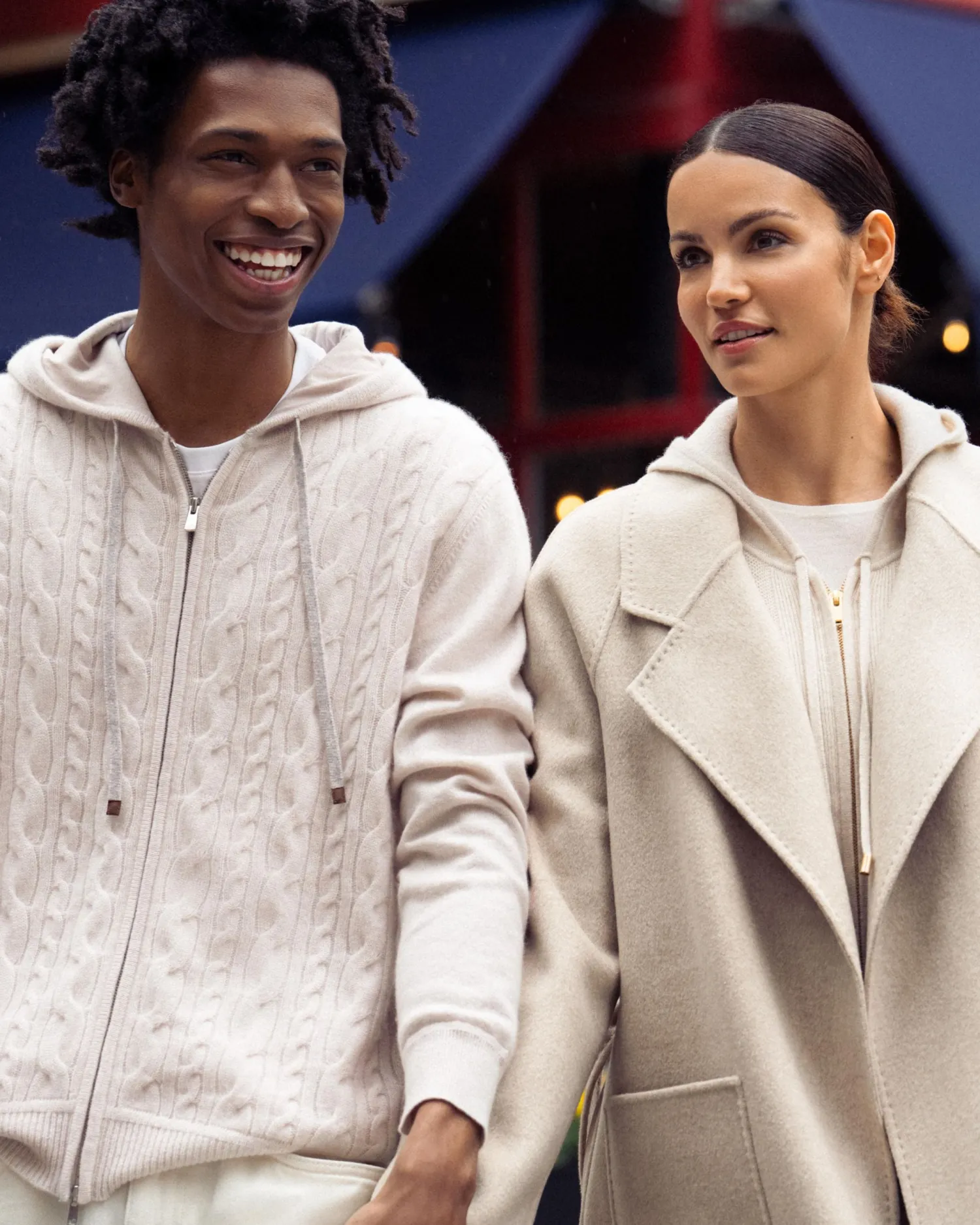 Women N.Peal White | Natural*Women's Longline Woven Coat