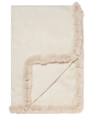 Women N.Peal Fur Trim Accessories | Pashminas, Wraps & Shawls*Women's Meribel Woven Fur Trim Cashmere Shawl