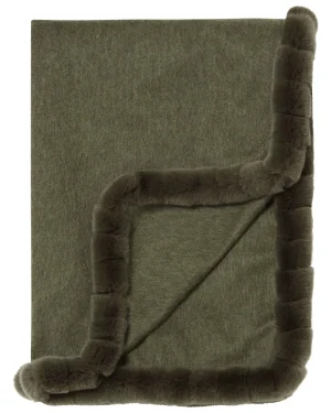 Women N.Peal Fur Trim Accessories | Pashminas, Wraps & Shawls*Women's Meribel Woven Fur Trim Cashmere Shawl