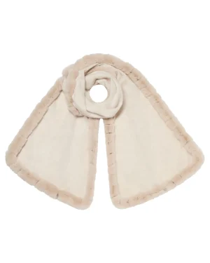 Women N.Peal Fur Trim Accessories | Cashmere Scarves*Women's Meribel Woven Fur Trim Scarf