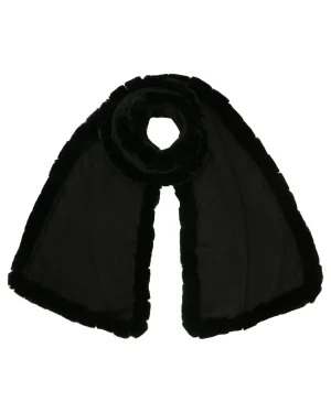 Women N.Peal Fur Trim Accessories | Cashmere Scarves*Women's Meribel Woven Fur Trim Scarf