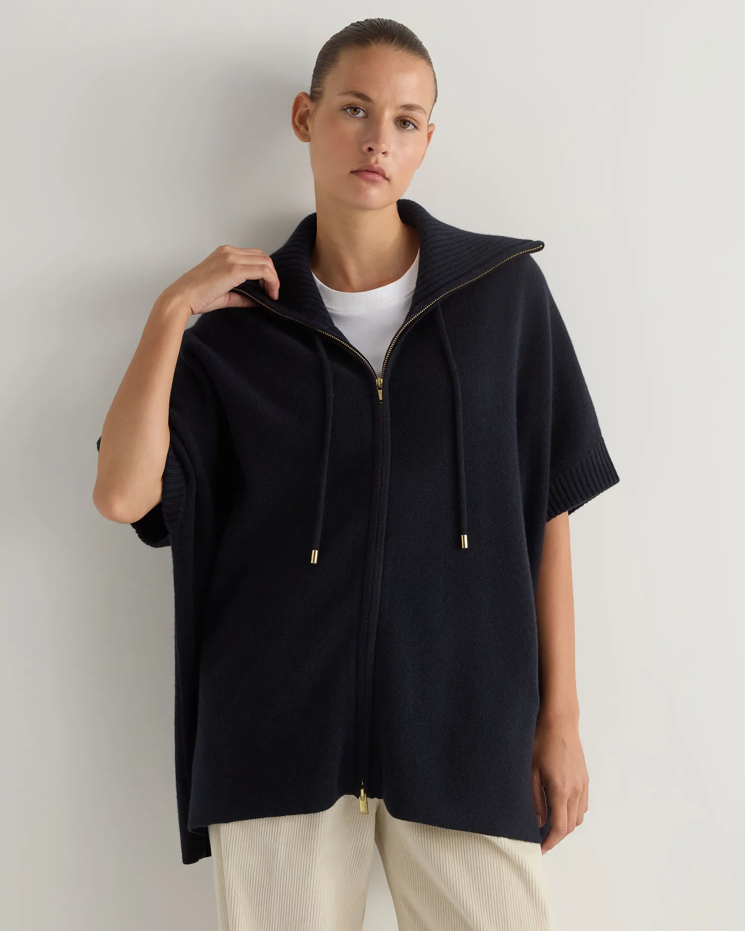 Women N.Peal Navy | Blue*Women's Milano Knitted Cashmere Cape