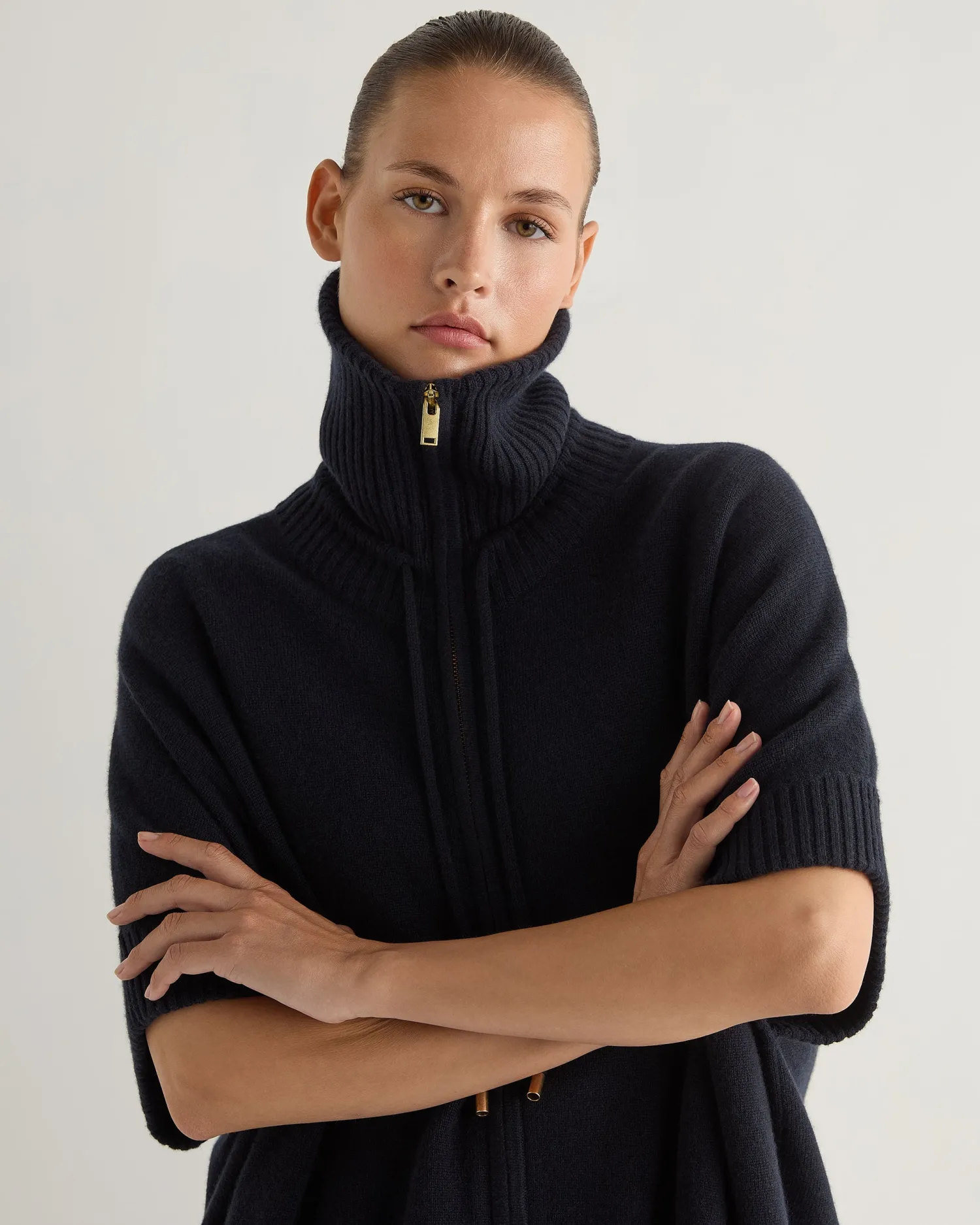 Women N.Peal Navy | Blue*Women's Milano Knitted Cashmere Cape