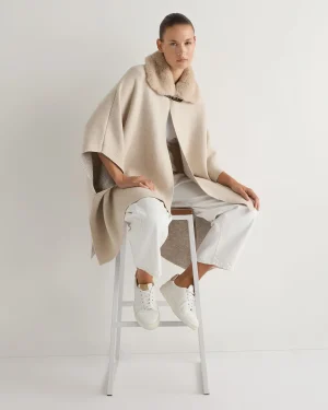 Women N.Peal White | Natural*Women's Rex Collar Cape