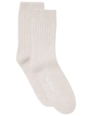 Women N.Peal Slippers & Socks | Gloves*Women's Rib Cashmere House Socks