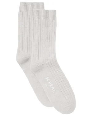 Women N.Peal Slippers & Socks | Gloves*Women's Rib Cashmere House Socks