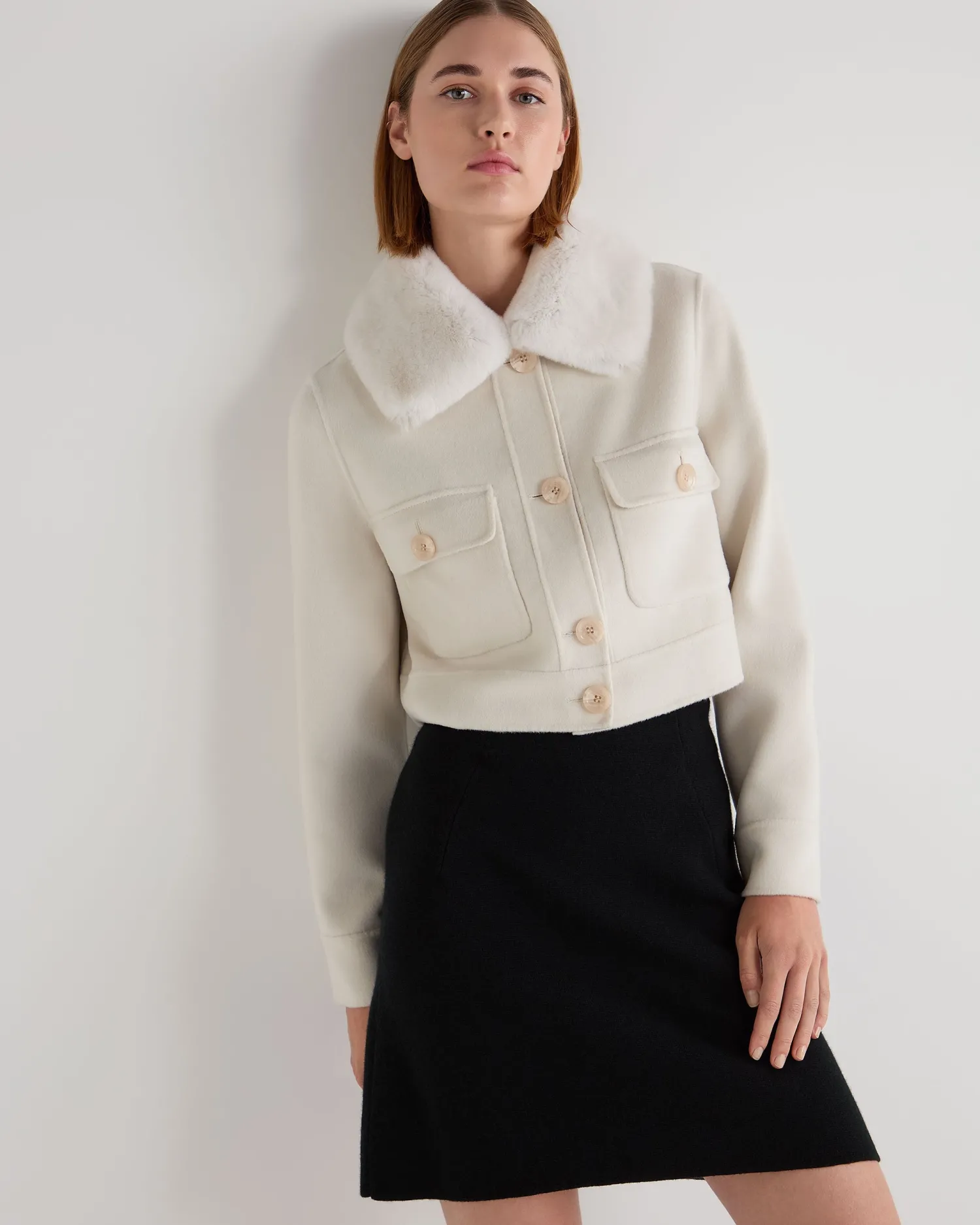 Women N.Peal White | Natural*Women's Rosie Rex Collared Jacket