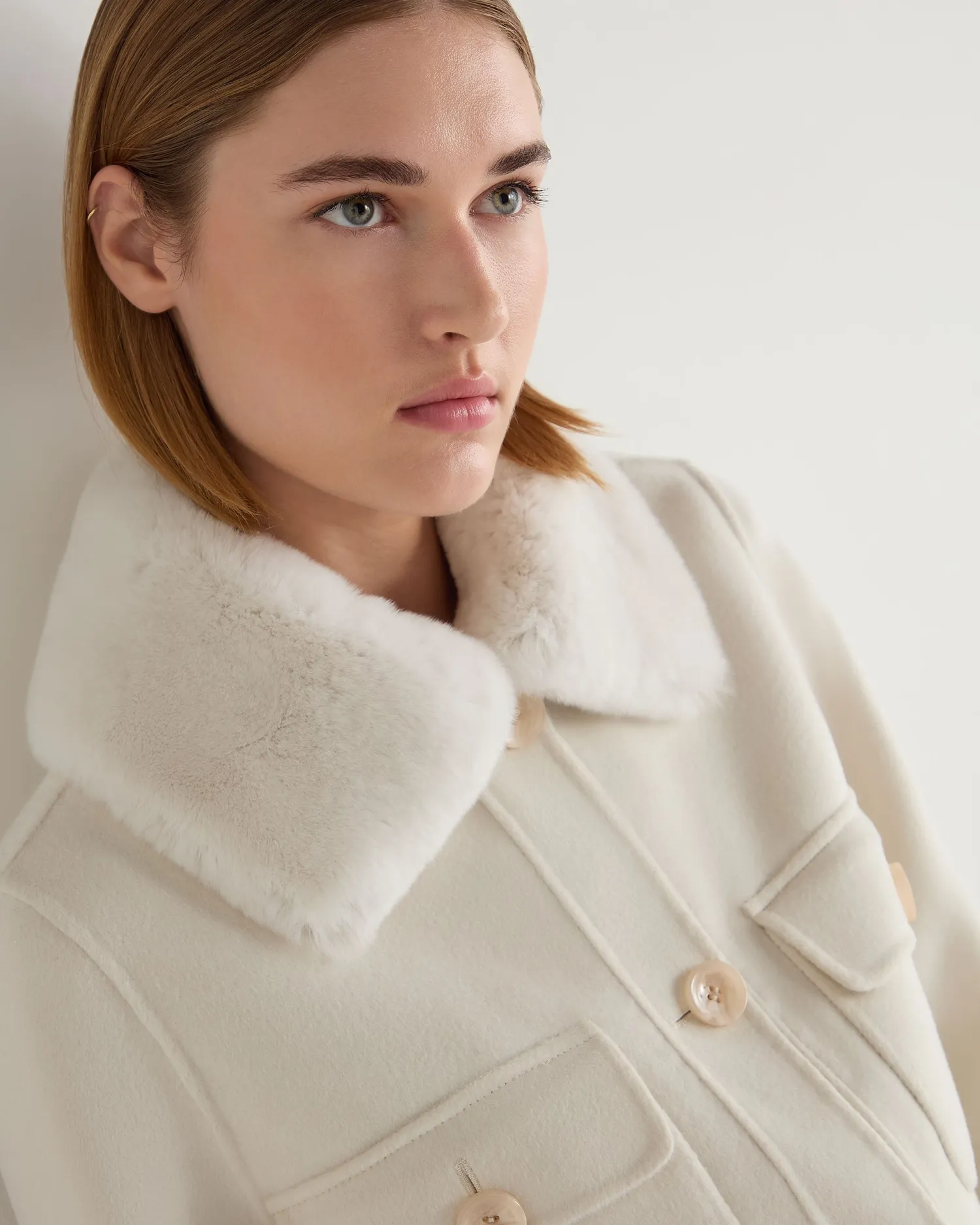 Women N.Peal White | Natural*Women's Rosie Rex Collared Jacket