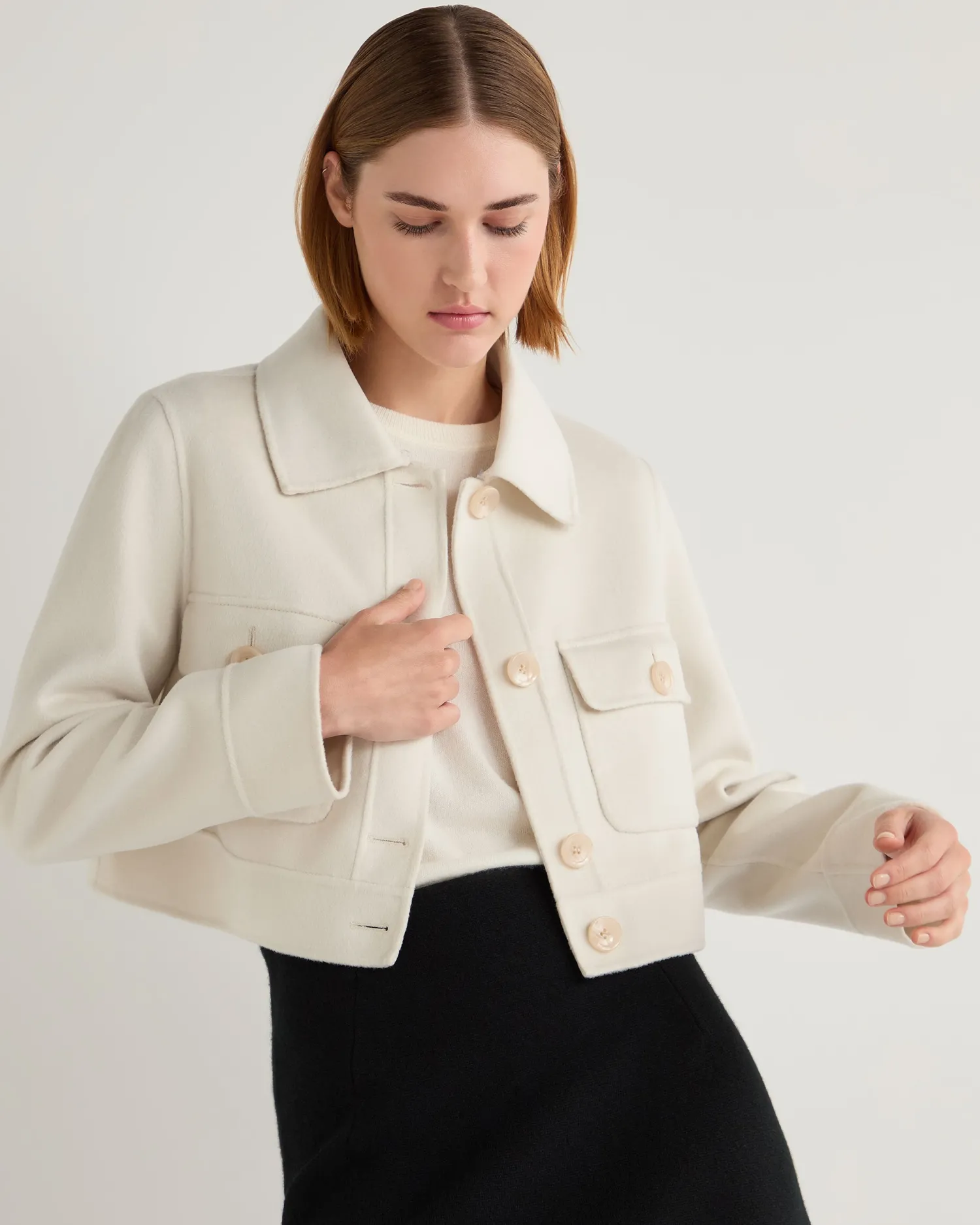 Women N.Peal White | Natural*Women's Rosie Rex Collared Jacket