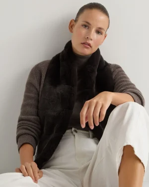 Women N.Peal Natural | Brown*Women's Ruby Herringbone Fur Cardigan