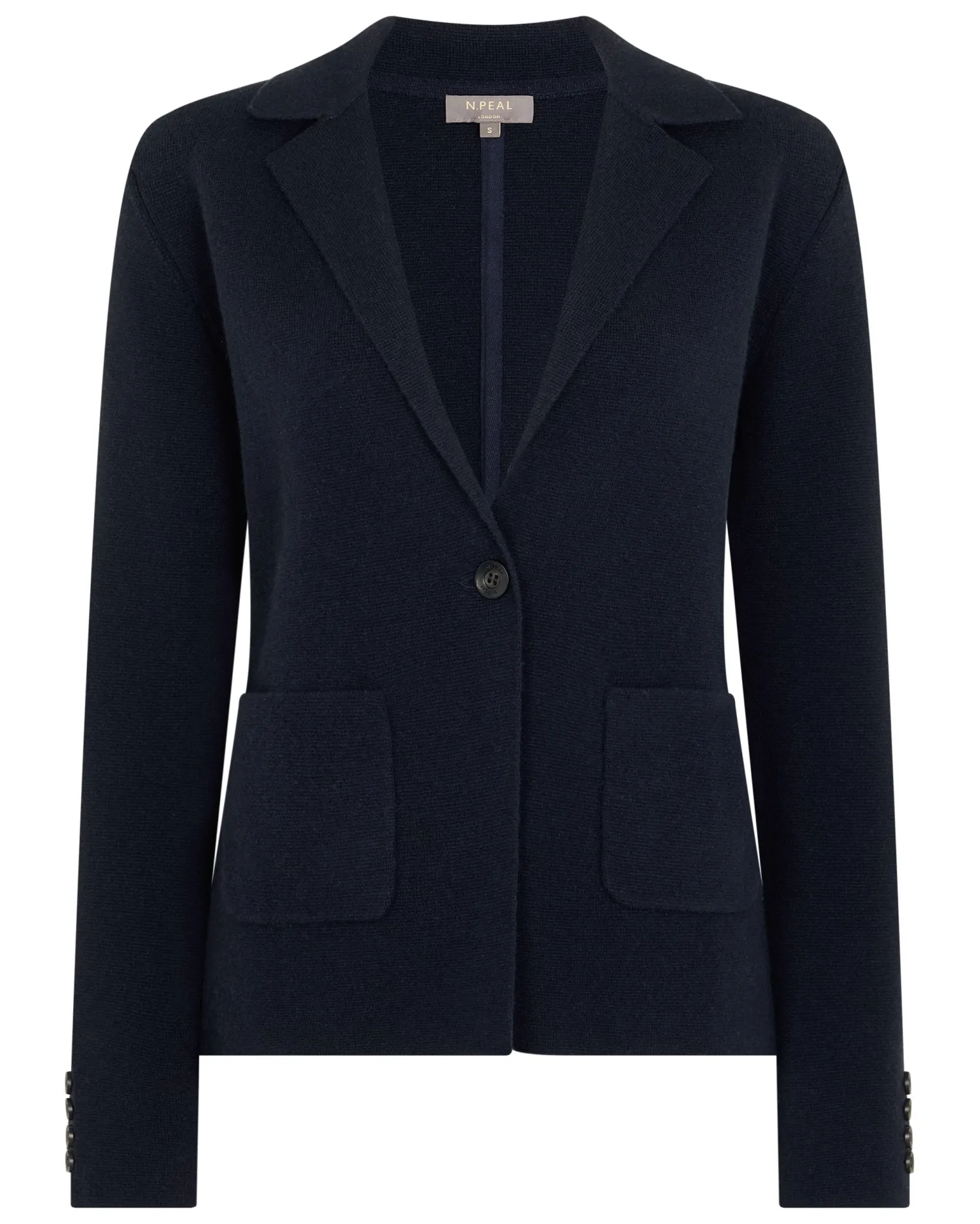 Women N.Peal Navy | Blue*Women's Single Breasted Cashmere Blazer