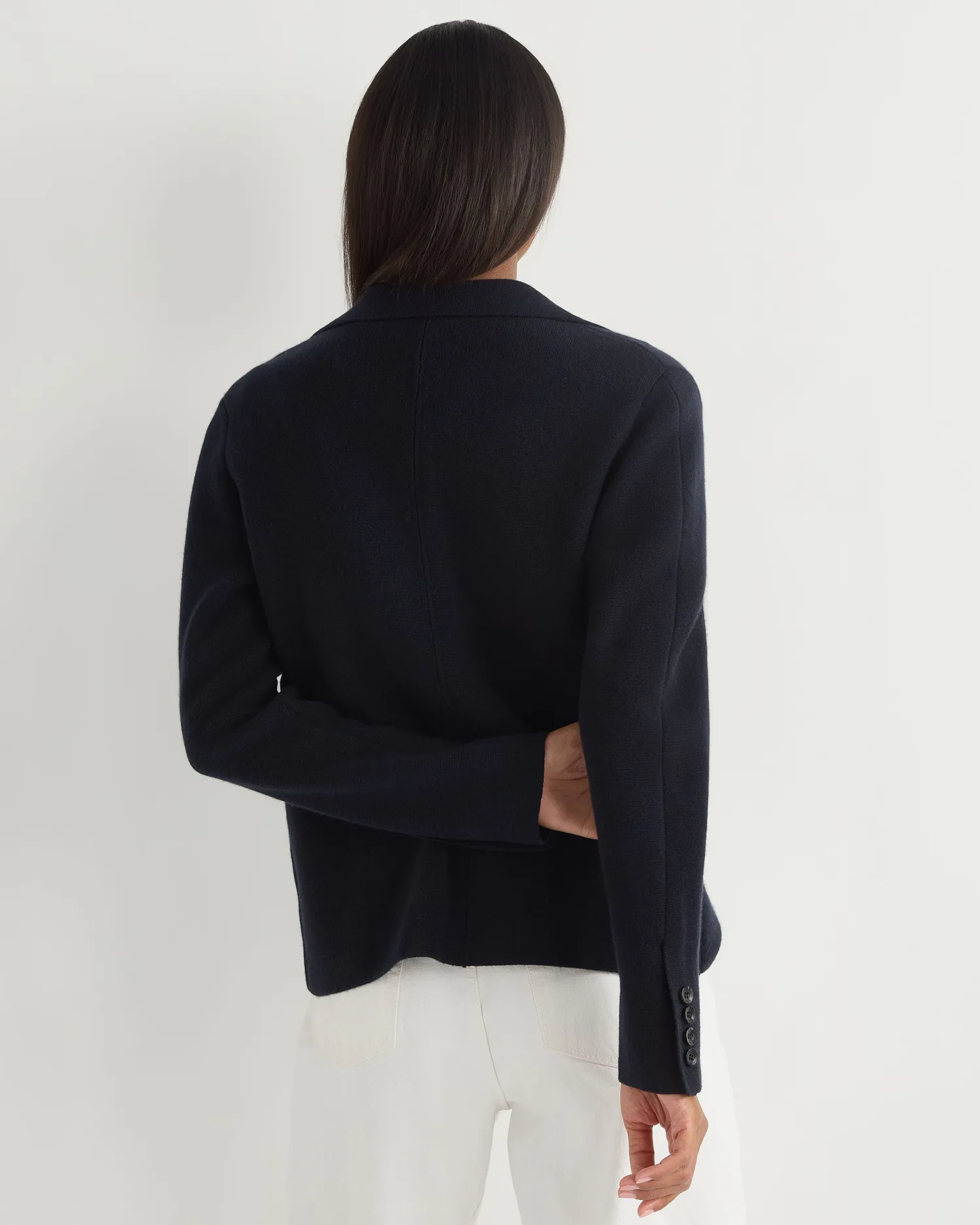 Women N.Peal Navy | Blue*Women's Single Breasted Cashmere Blazer
