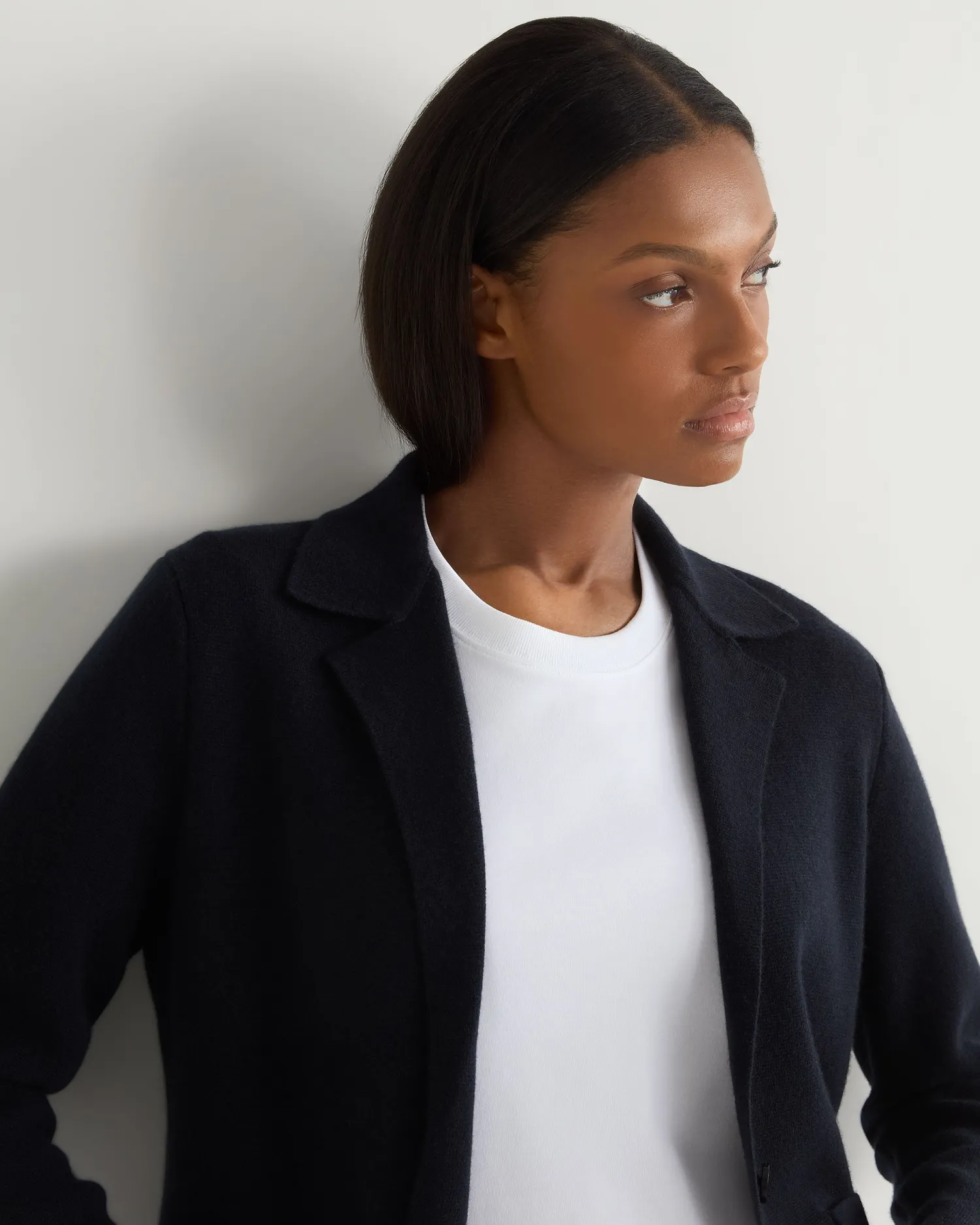 Women N.Peal Navy | Blue*Women's Single Breasted Cashmere Blazer
