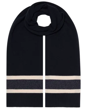 Women N.Peal Cashmere Scarves | Organic Cashmere*Women's Stripe Jersey Cashmere Scarf