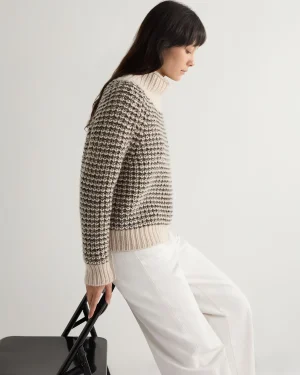 Women N.Peal Natural | Brown*Women's Super Chunky Rib Cashmere Sweater